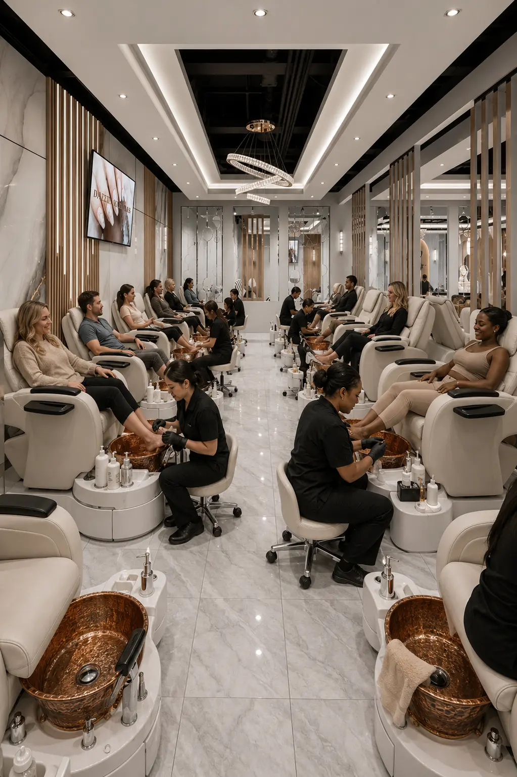 Relaxing foot care moment