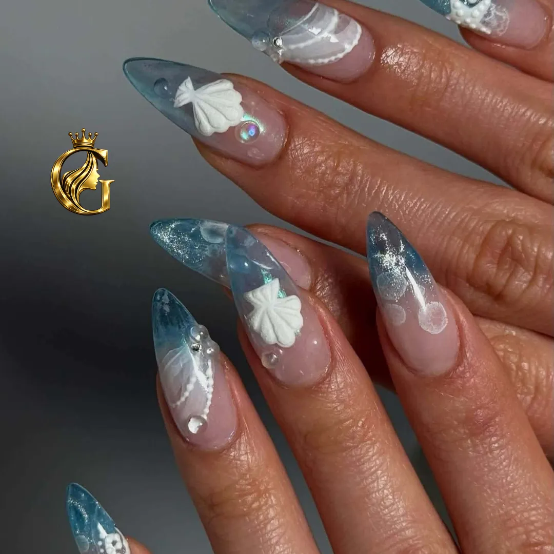 Elegant French Nails — Clean lookbook perfection with golden bands