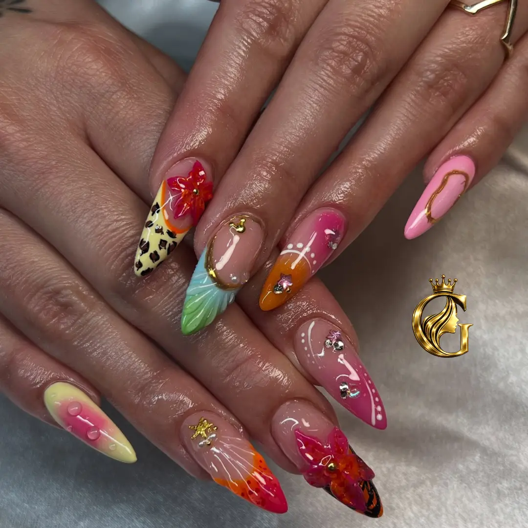 Flawless high-shine glossy nude UV gel nails